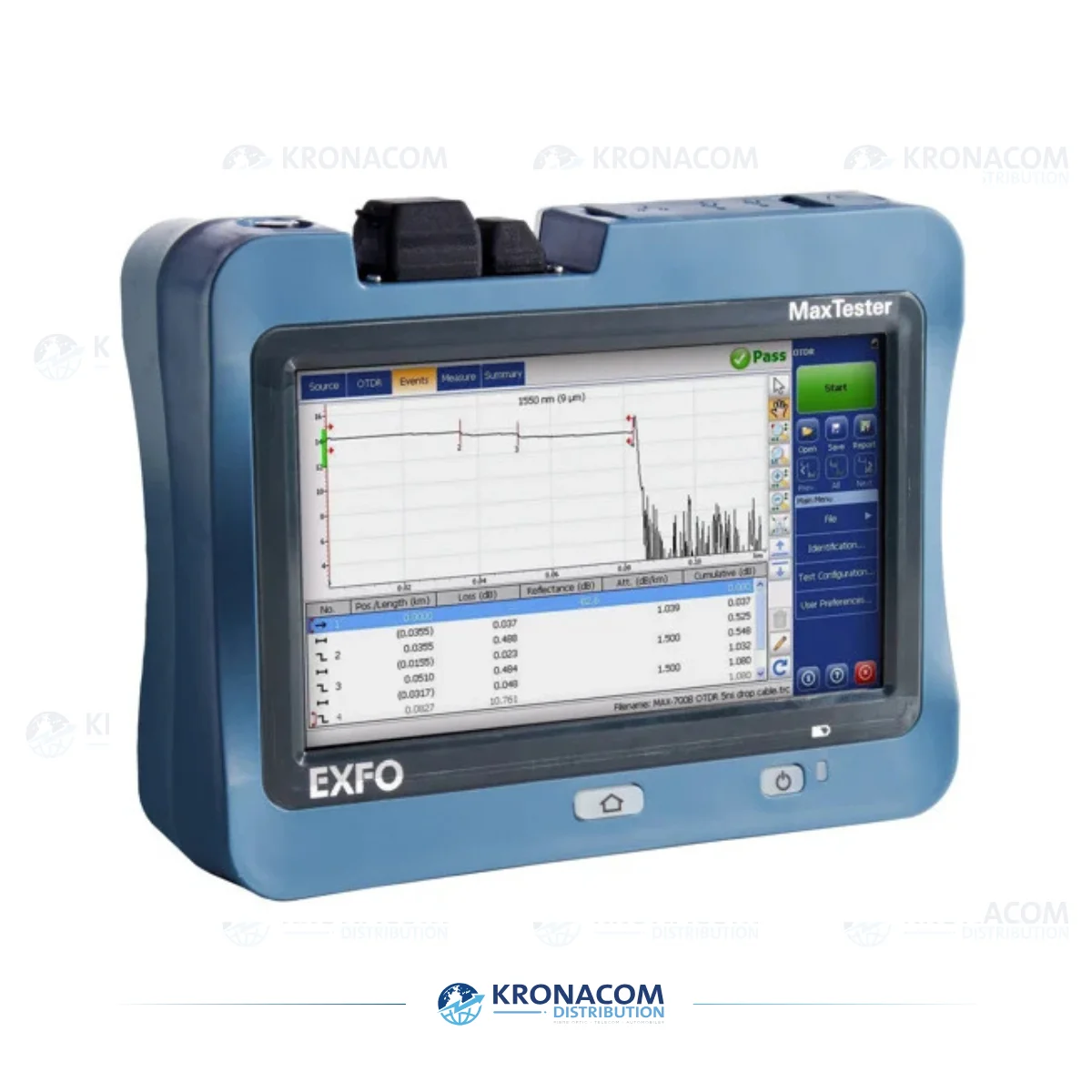 MAX-715D / MaxTester 715B Handheld OTDR – Hochleistungs-OTDR für FTTx & Kurzstrecken-Fasern