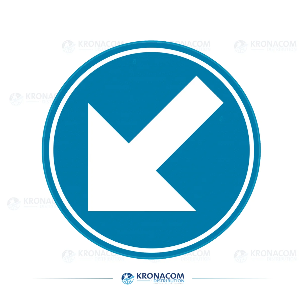 Bord SB250 – D1c – Links folgen Pflicht Ø700 mm C2